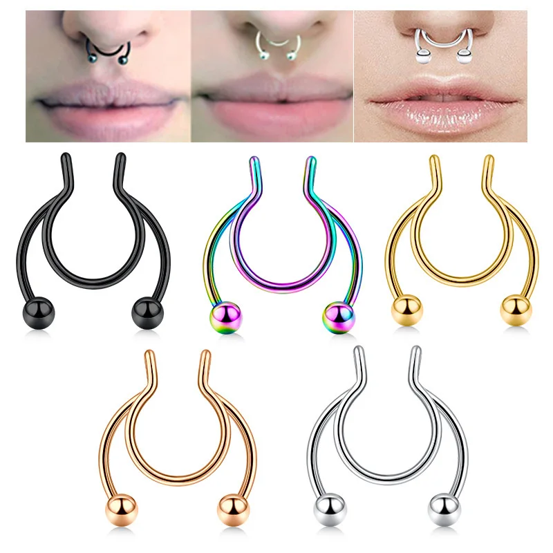 Body Jewelry Nose Ring - Cincin hidung palsu bentuk U, Perhiasan