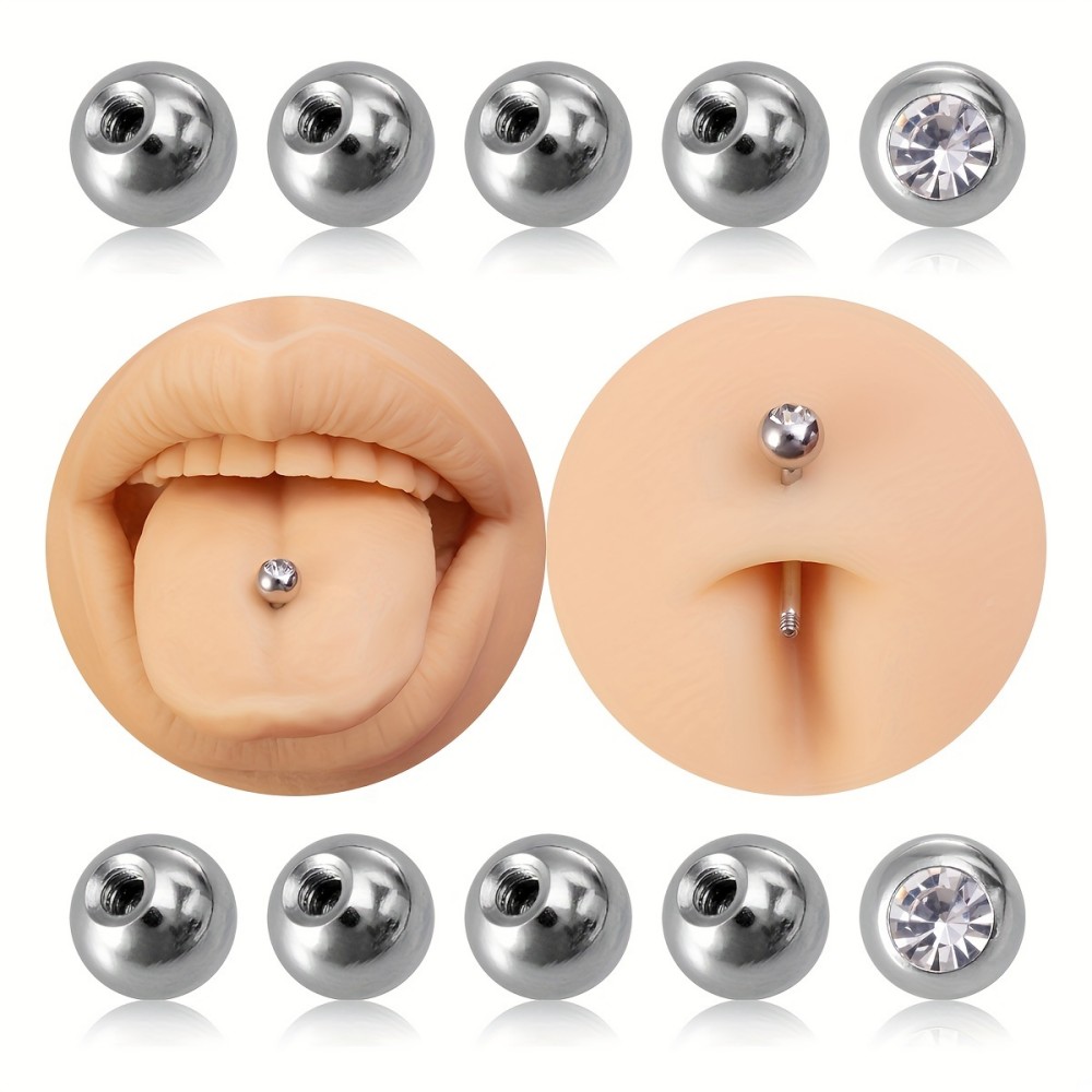 Body Jewelry Store - 10 Buah Bola Tindik 3Mm 5Mm