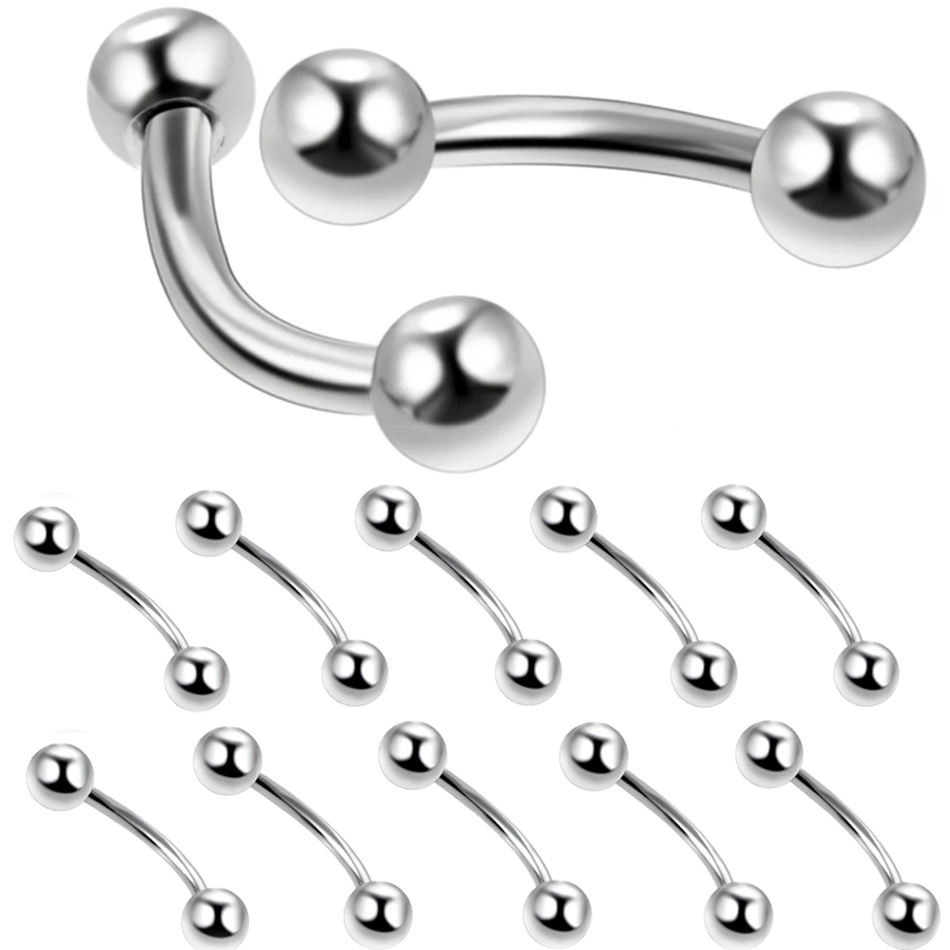 Rook Curved Barbell - 10 Buah/Lot Cincin Tindik Pisang Alis