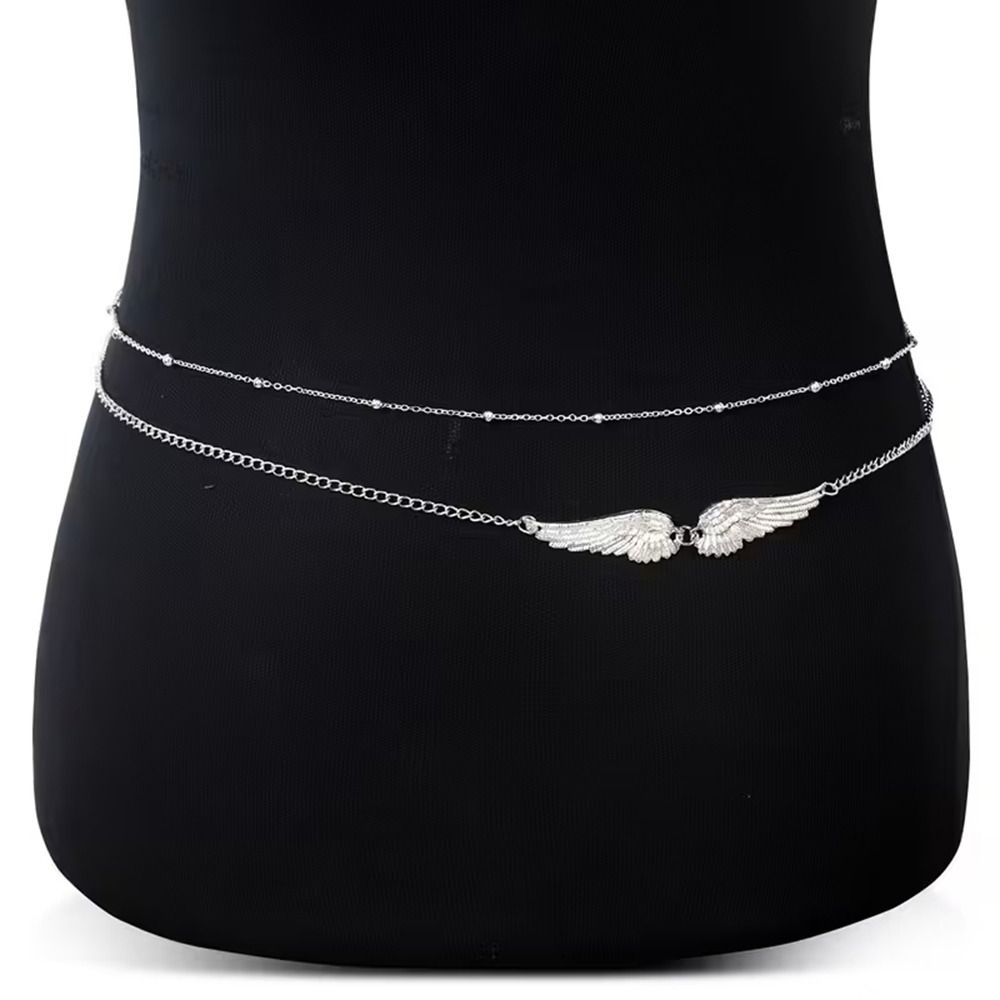 Body Jewelry Waist Chains - Rantai Pinggang Logam Elegan Berlapis Dua