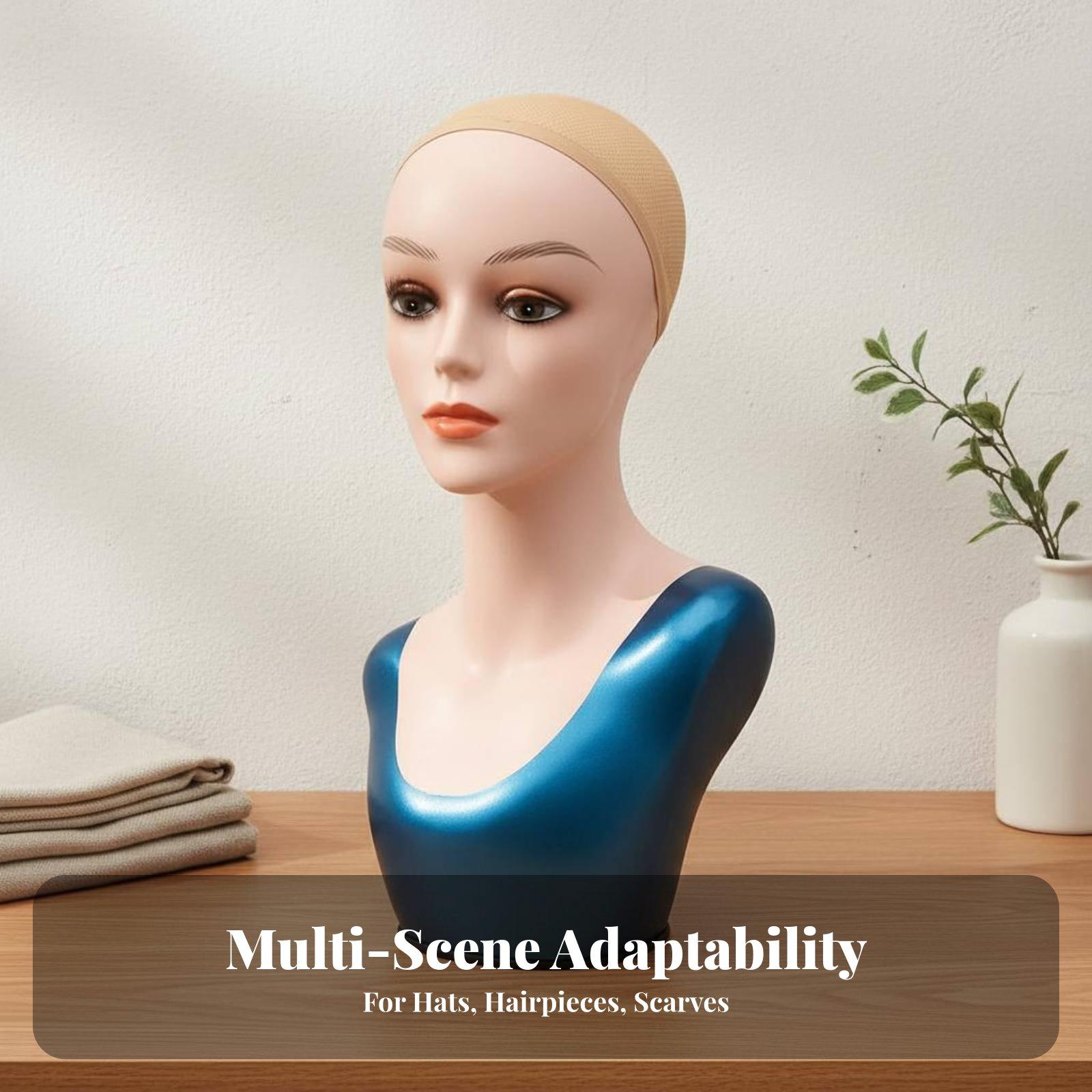 Body Jewelry Store - Kepala Manekin Wanita Elegan dengan Leher