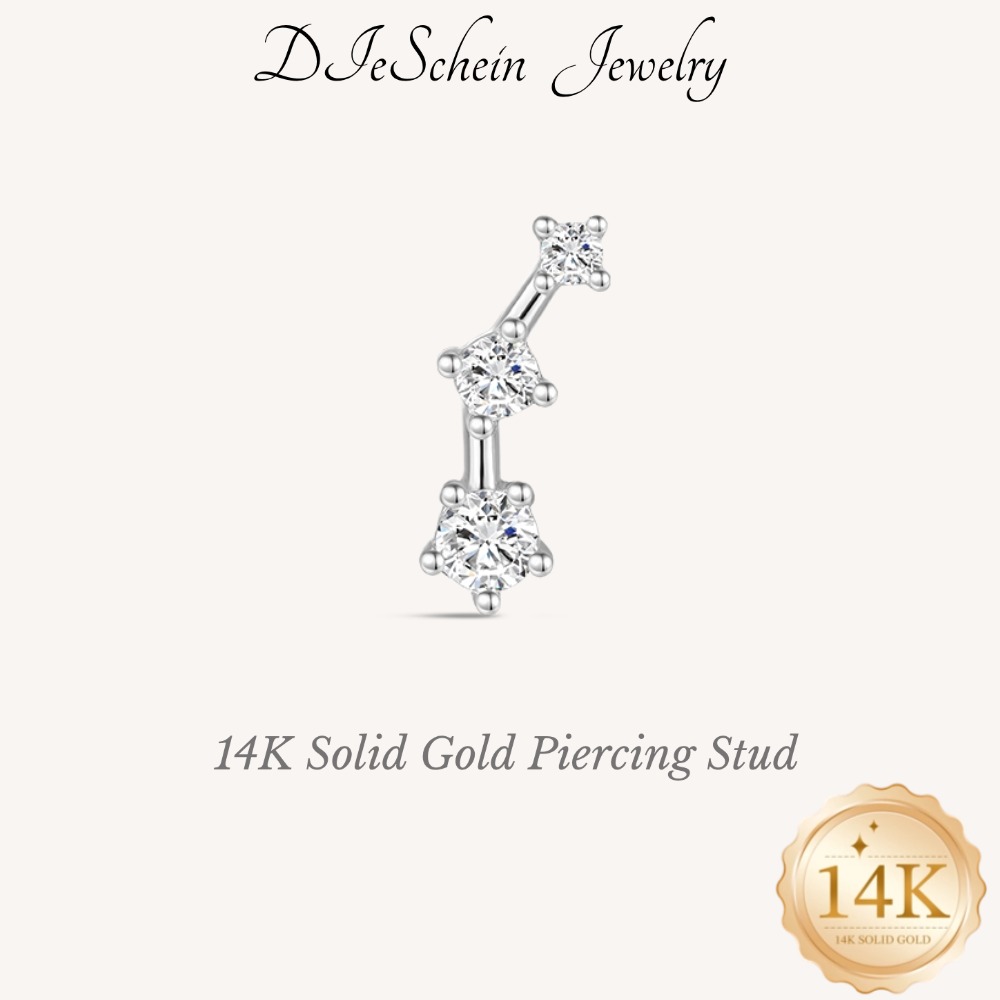 Tragus Flat Back - DIeSchein Anting Tindik Tulang Hidung Emas