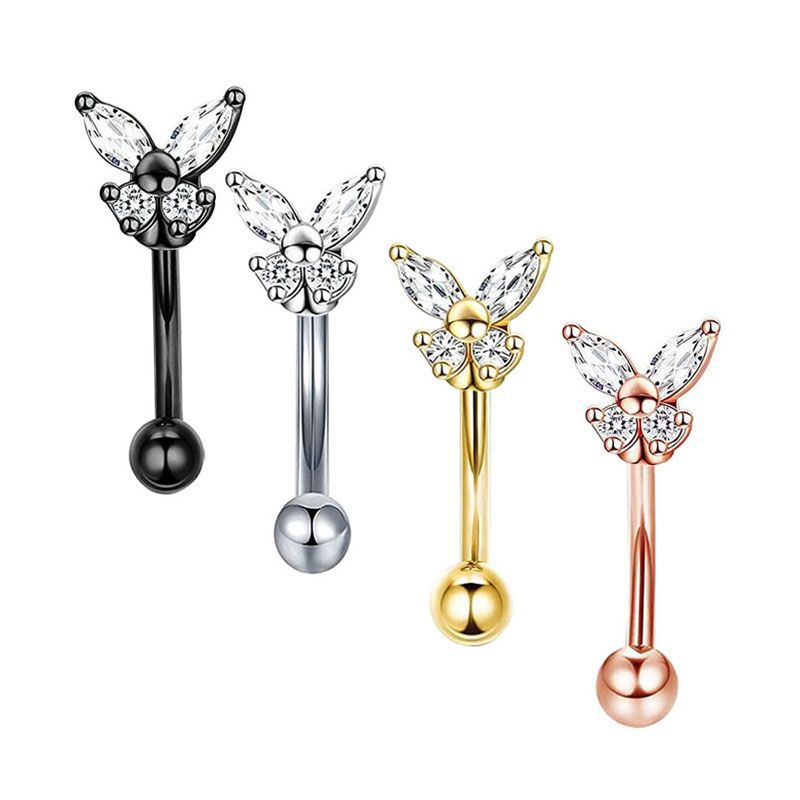 Rook Curved Barbell - Perhiasan Tindik Rook Emas 14K Solid