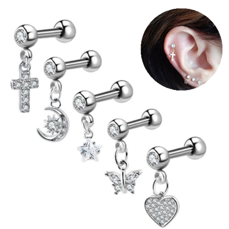 Rook Curved Barbell - 1 Buah Anting-Anting Kancing Tulang Rawan