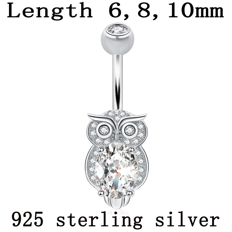 Body Jewelry Materials - Cincin pusar perak murni 925 asli