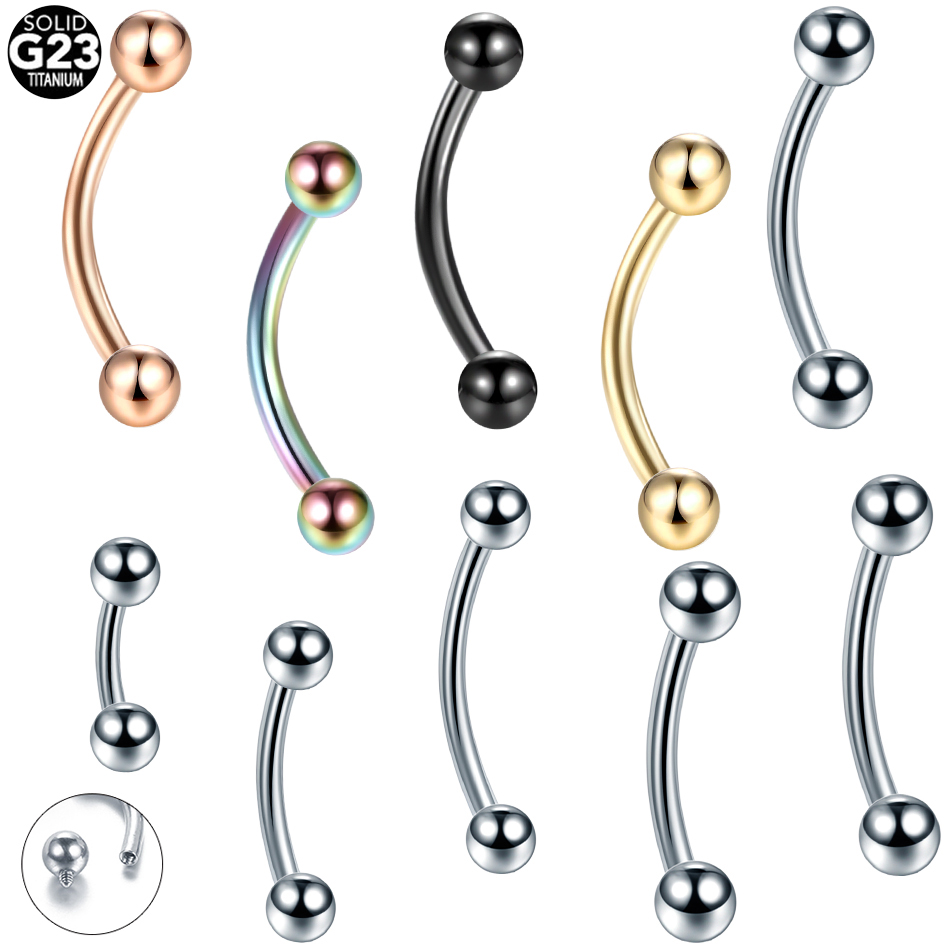 Rook Curved Barbell - 10 Buah/Lot G23 Cincin Tindik Pisang