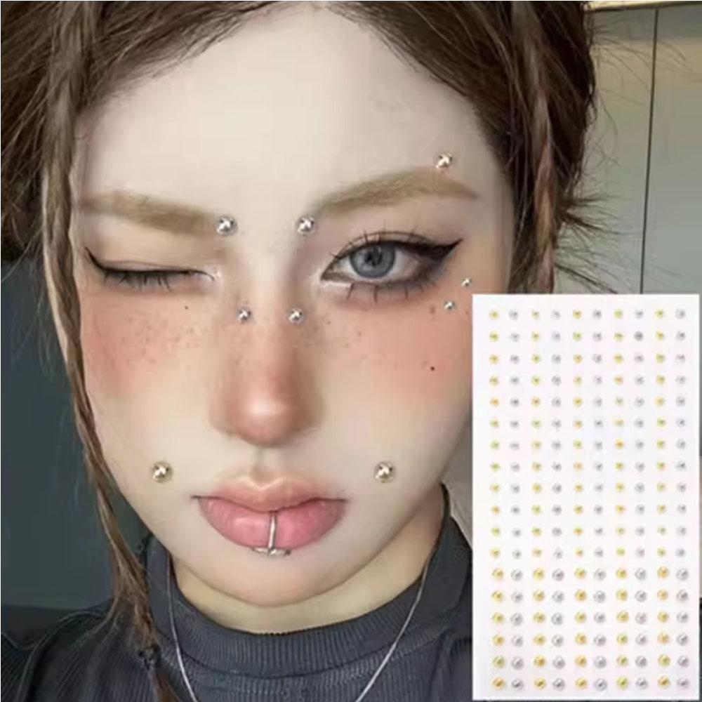 Body Jewelry Nose Ring - 58-180pcs Set Stiker Kuku Bibir Tanpa