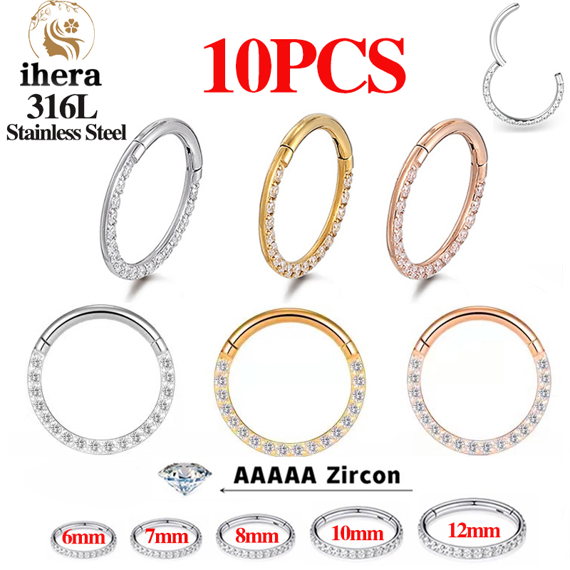 Body Jewelry Nose Ring - 1/10PCS Cincin Hidung Stainless Steel Septum