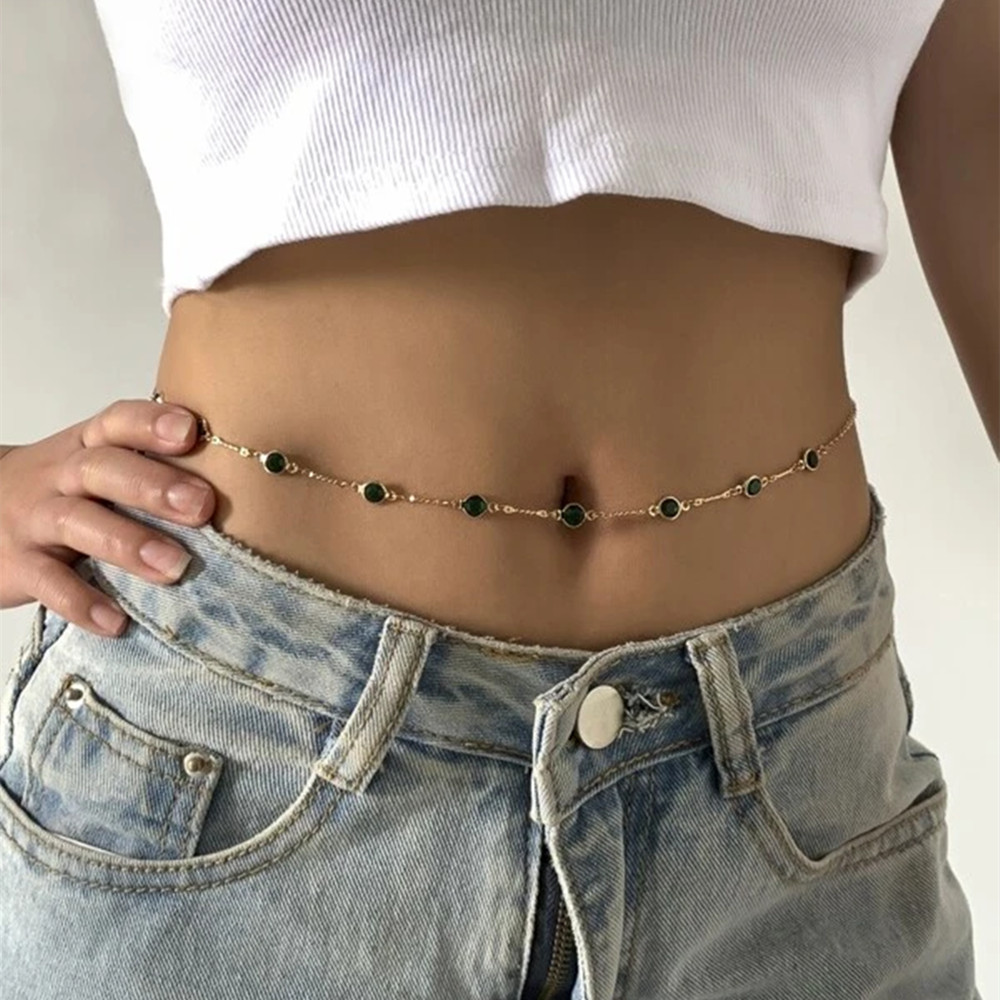 Body Jewelry Y2K - Rantai Perut Estetika Antik Mode Seksi