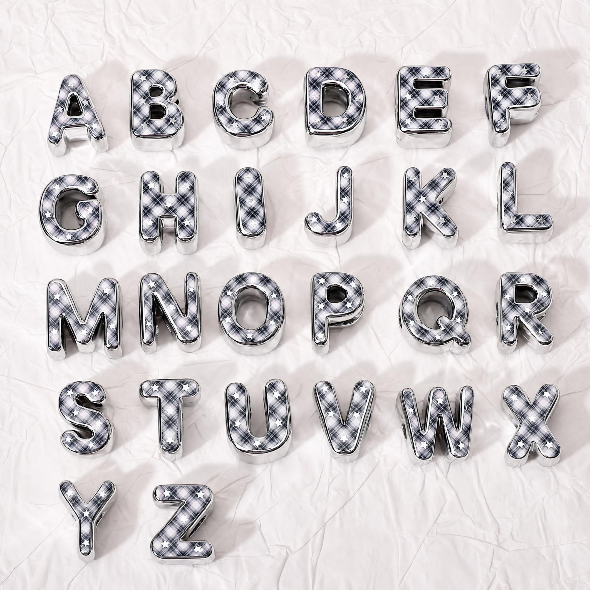 1 buah manik-manik huruf alfab - Body Jewelry Y2K ulasan dan harga