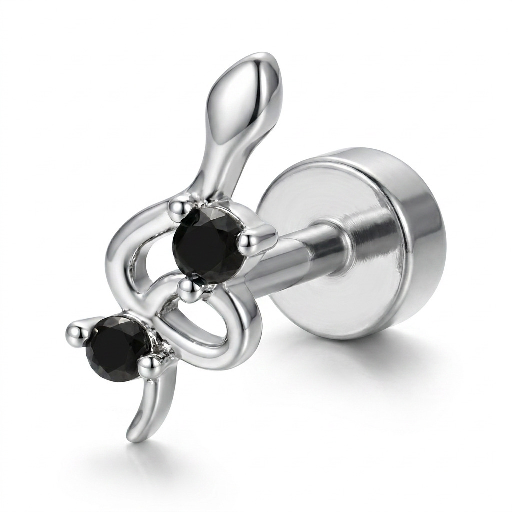 1PC Anting-anting Hipoalergeni - Tragus Flat Back ulasan dan harga