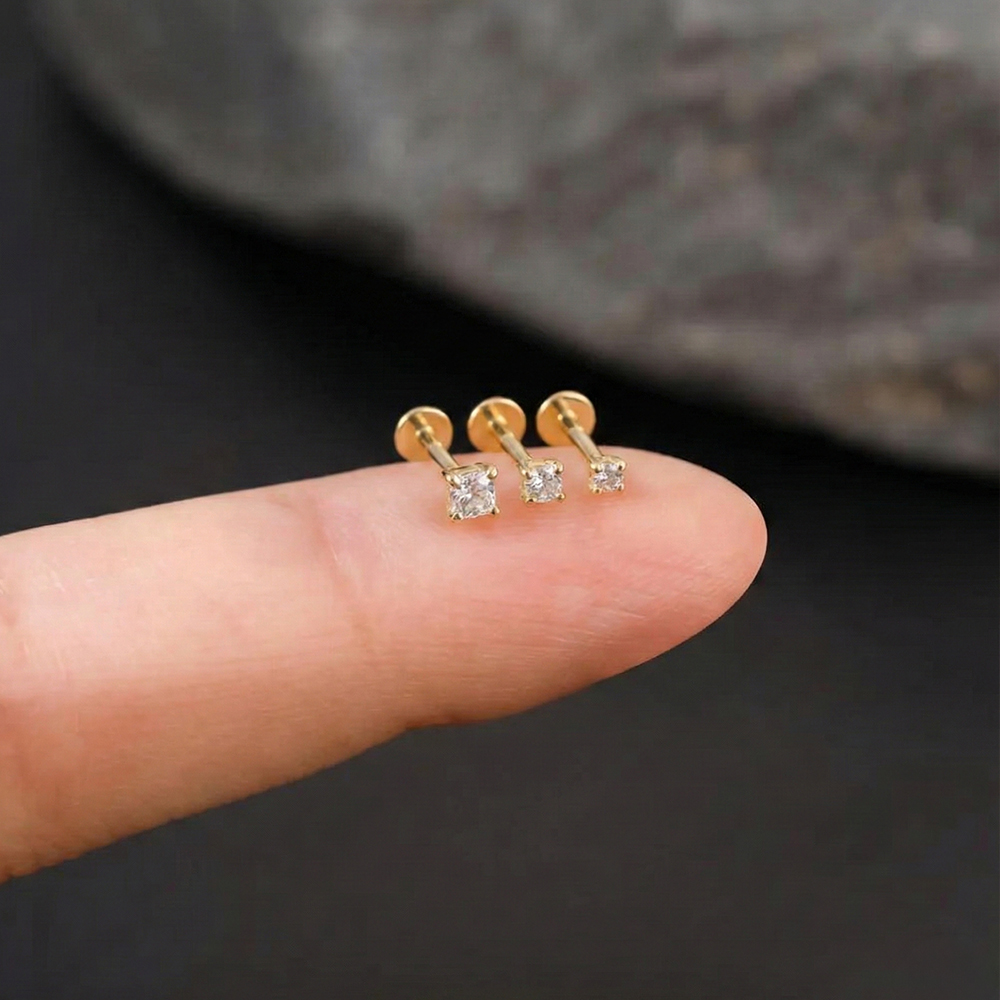 Anting-anting stud labret mois - Body Jewelry Labret ulasan dan harga
