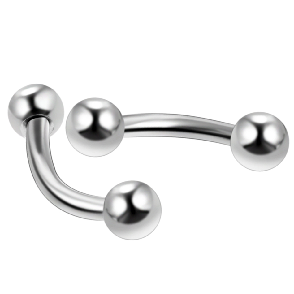 10 Buah/Lot Cincin Tindik Pisa - Rook Curved Barbell ulasan dan harga