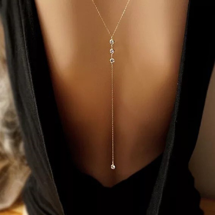 Kalung Rantai Punggung Wanita  - Body Jewelry Chains ulasan dan harga
