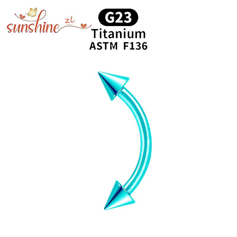 1 buah G23 duri Titanium barbe - Rook Curved Barbell ulasan dan harga