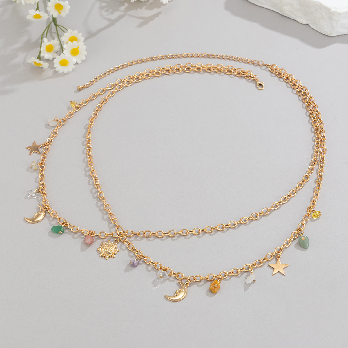 Boho Bintang Bulan Matahari Li - Body Jewelry Chains ulasan dan harga