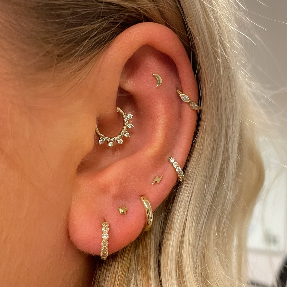 Anting-Anting Kancing Tulang R - Tragus Flat Back ulasan dan harga