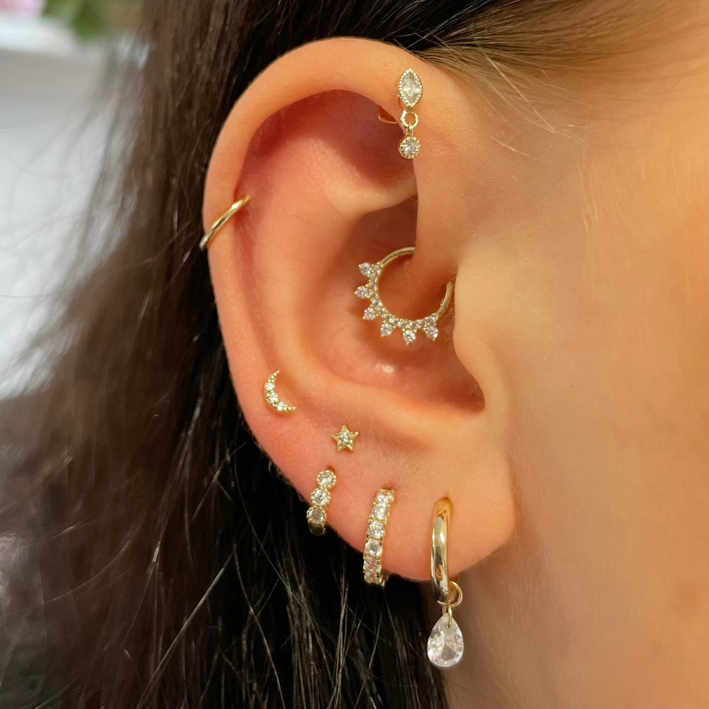 Anting-Anting Kancing Tulang R - Tragus Flat Back ulasan dan harga