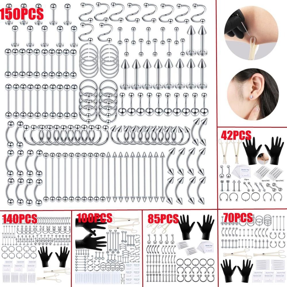 150/140/85/70/42Pcs Peralatan  - Body Jewelry Nose Ring ulasan dan harga