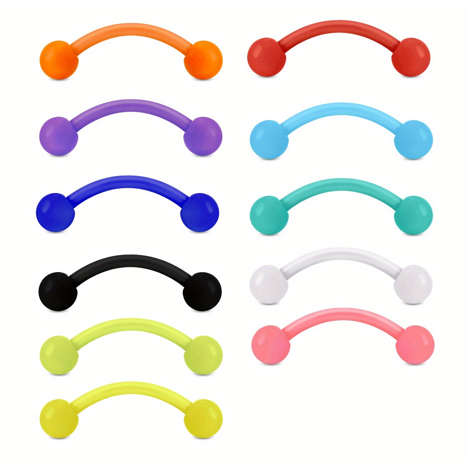 11 buah 8mm berwarna plastik k - Body Jewelry Materials ulasan dan harga