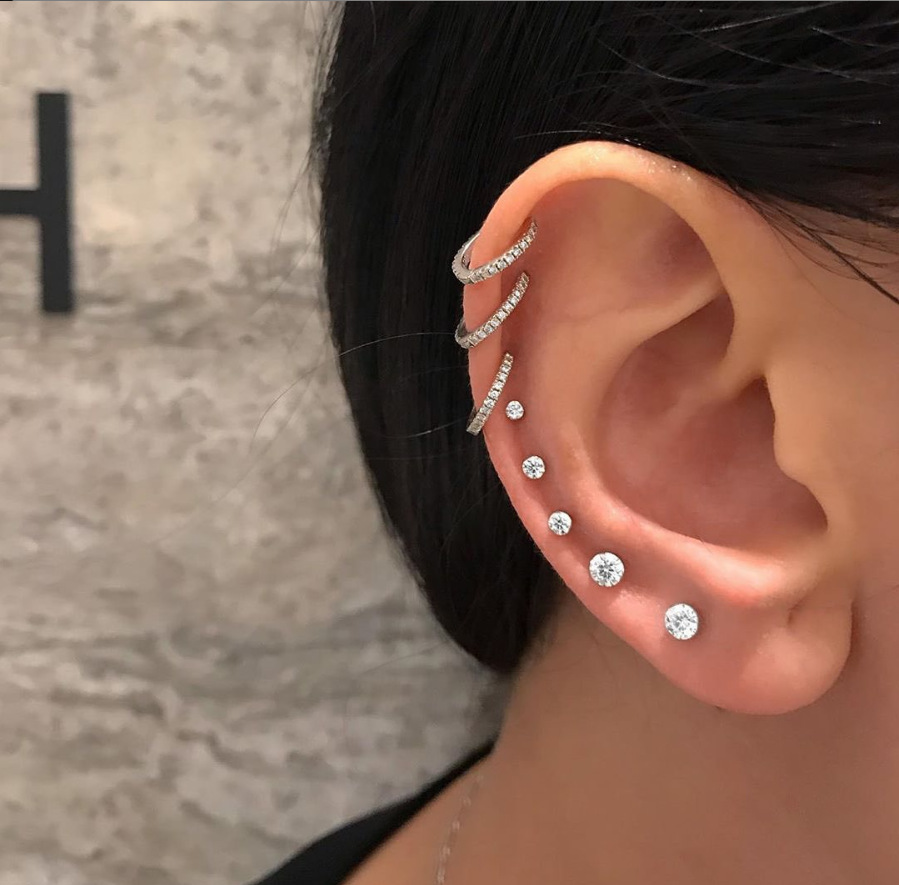 1 Pasang anting kancing sekrup - Tragus Flat Back ulasan dan harga