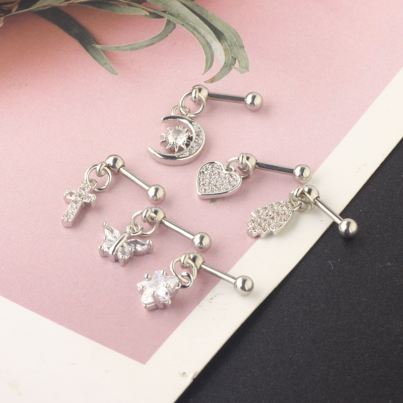 1 Buah Anting-Anting Kancing T - Rook Curved Barbell ulasan dan harga