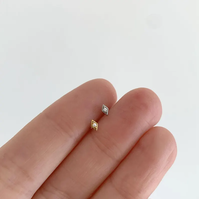 AIDE 1Pc Anting Kecil Wanita d - Tragus Flat Back ulasan dan harga