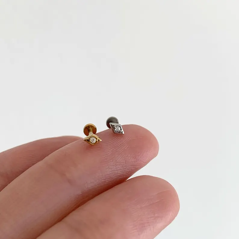 AIDE 1Pc Anting Kecil Wanita d - Tragus Flat Back ulasan dan harga