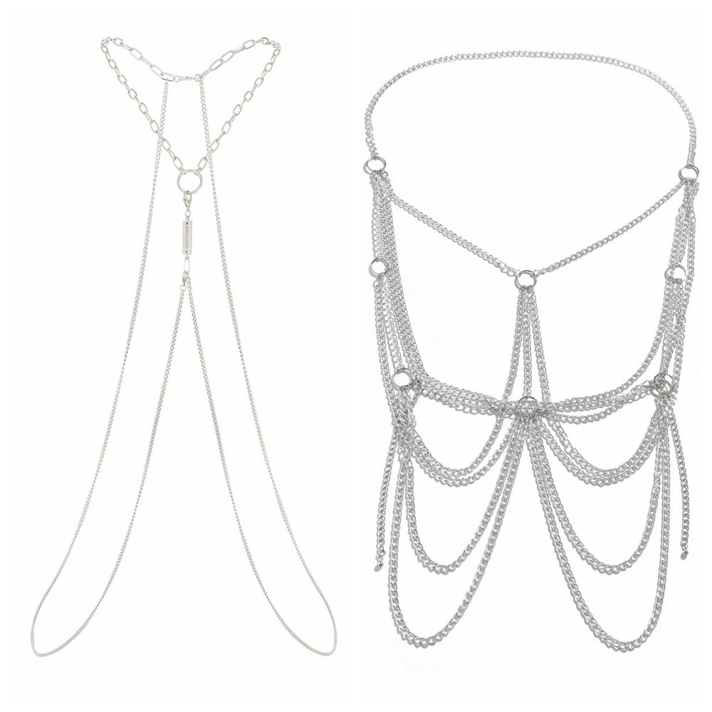 Rantai Dada Model Halter Gaya  - Body Jewelry Materials ulasan dan harga