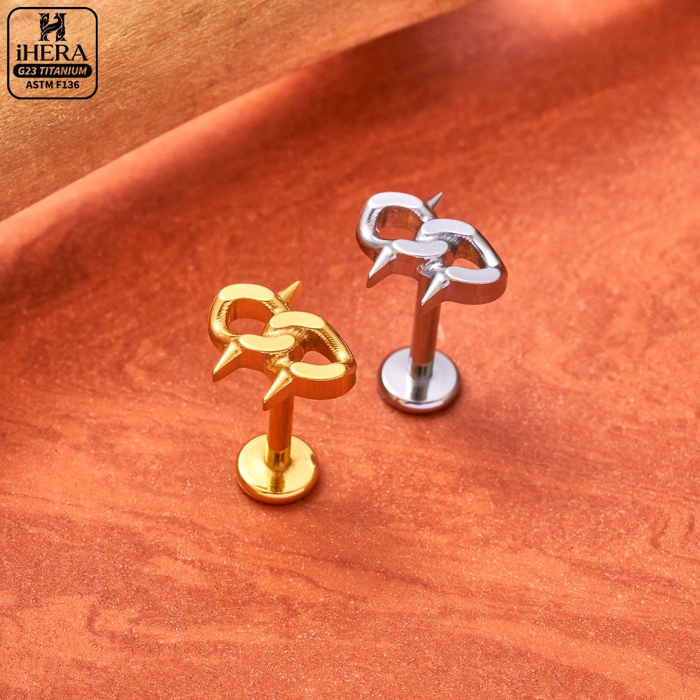 Anting-anting titanium G23 ber - Rook Curved Barbell ulasan dan harga