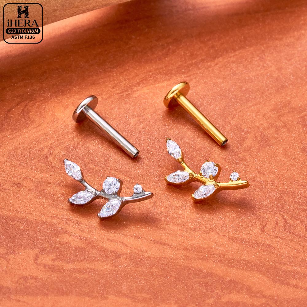 Anting-anting titanium G23 ber - Rook Curved Barbell ulasan dan harga