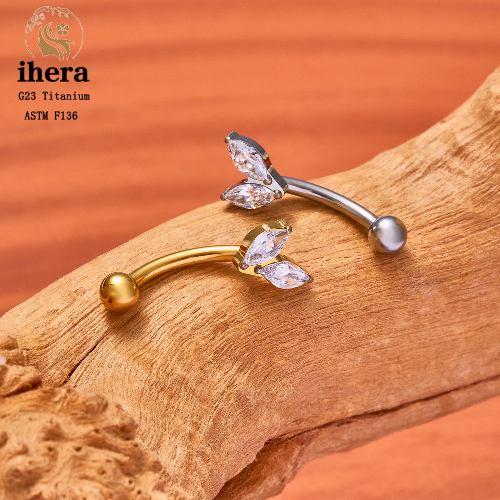 Cincin Alis Titanium ASTM F136 - Rook Curved Barbell ulasan dan harga