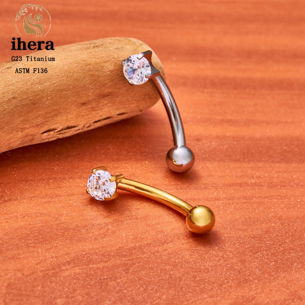 Cincin Alis Titanium ASTM F136 - Rook Curved Barbell ulasan dan harga