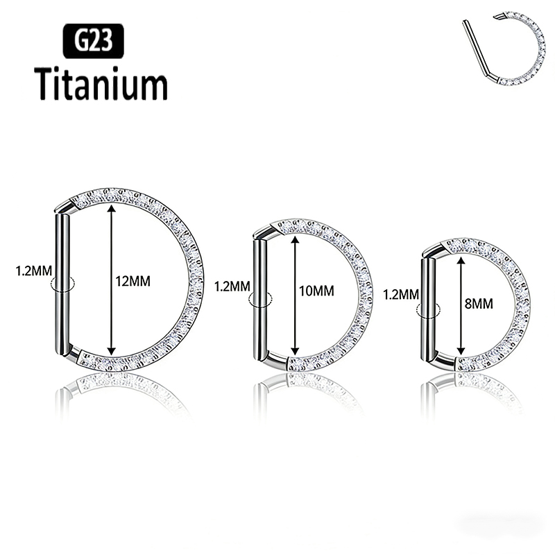Cincin Hidung Titanium G23 Mod - Rook Curved Barbell ulasan dan harga