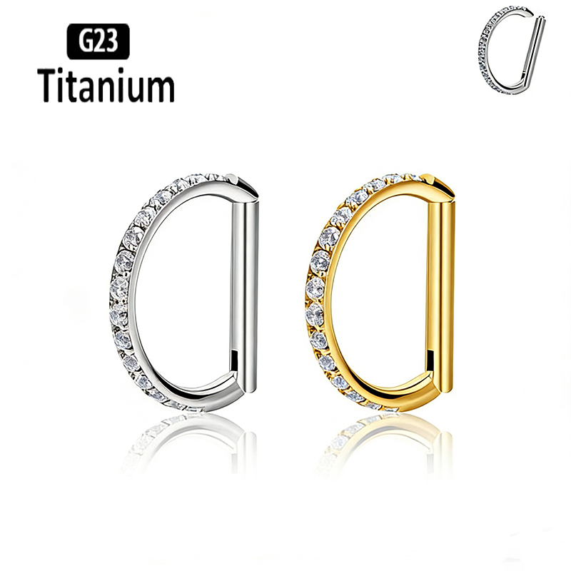 Cincin Hidung Titanium G23 Mod - Rook Curved Barbell ulasan dan harga