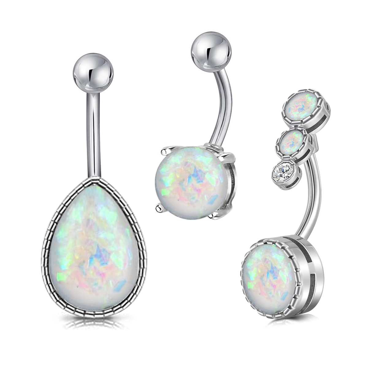 1 buah cincin pusar tindik pus - Rook Curved Barbell ulasan dan harga