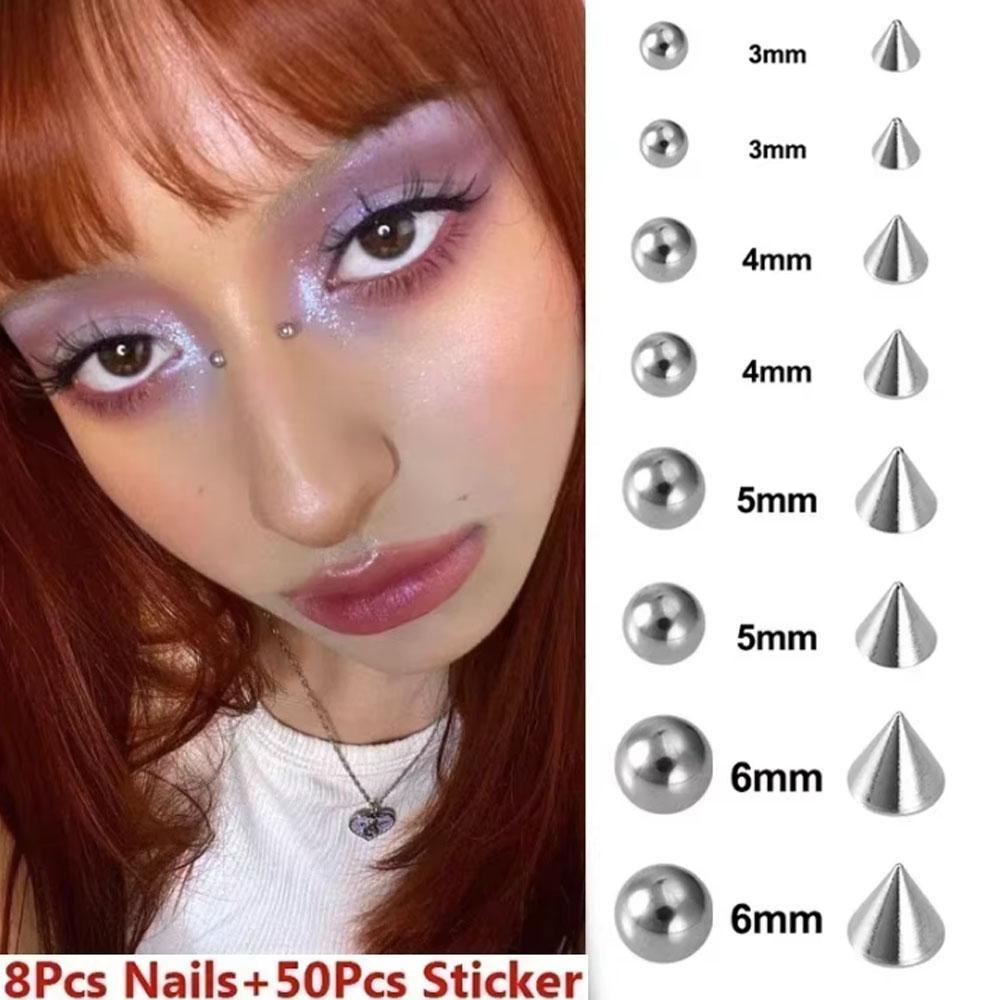 58-180pcs Set Stiker Kuku Bibi - Body Jewelry Nose Ring ulasan dan harga