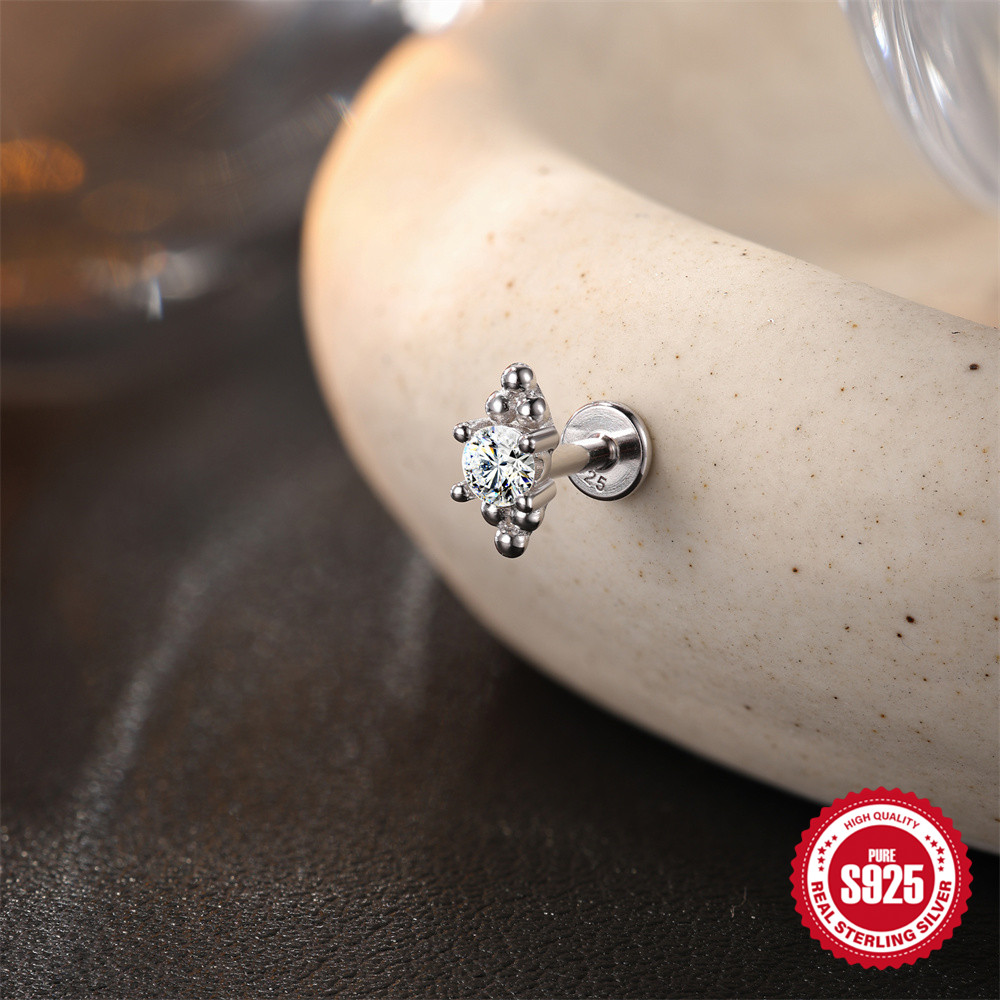 ROXI Moissanite 925 Perak Murn - Tragus Flat Back ulasan dan harga