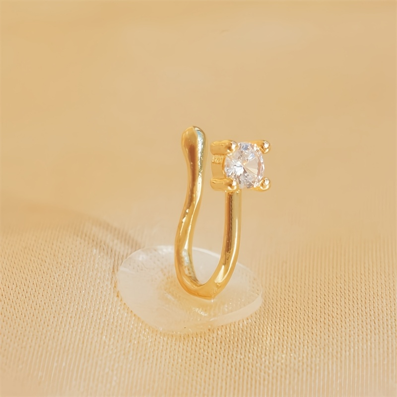 Cincin Hidung Bulat Zirkon Tan - Body Jewelry Materials ulasan dan harga