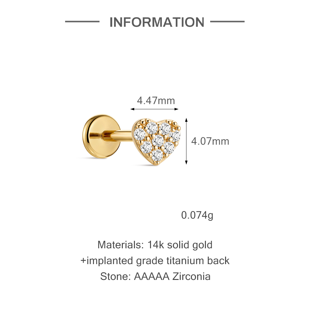 Anting-anting tulang rawan ema - Tragus Flat Back ulasan dan harga