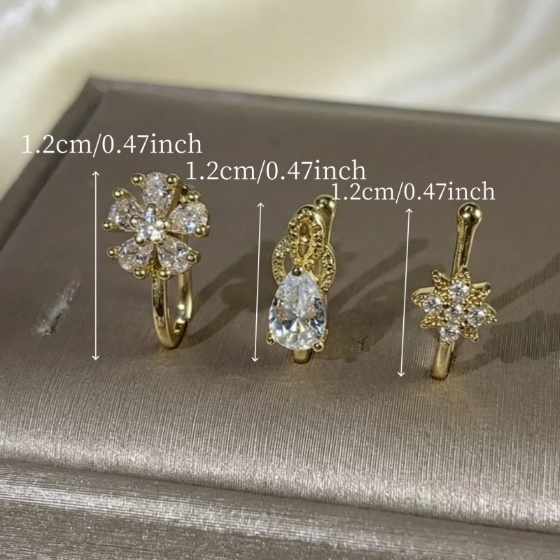 Set klip hidung 3 buah gaya Pr - Body Jewelry Materials ulasan dan harga