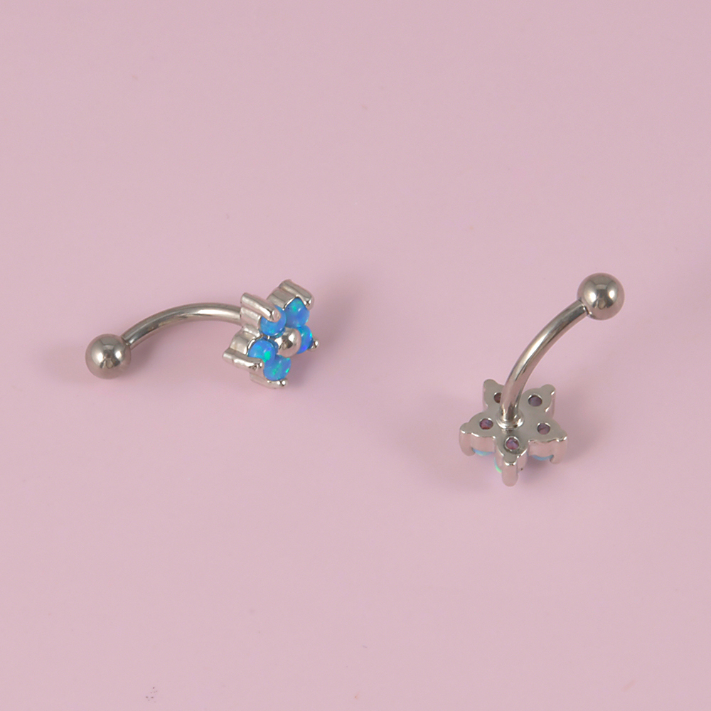 1 Buah G23 TItanium 16G Krista - Rook Curved Barbell ulasan dan harga