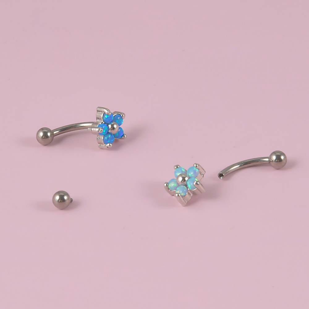 1 Buah G23 TItanium 16G Krista - Rook Curved Barbell ulasan dan harga