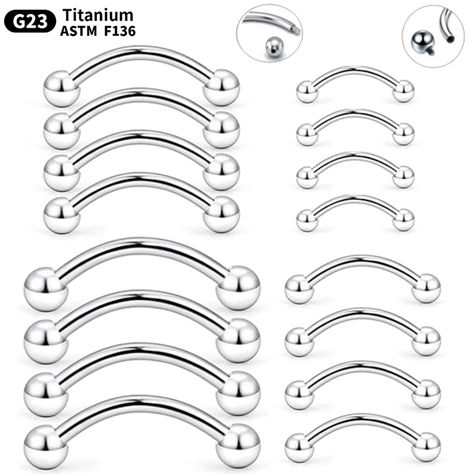 1 Buah Tindik Titanium Cincin  - Rook Curved Barbell ulasan dan harga