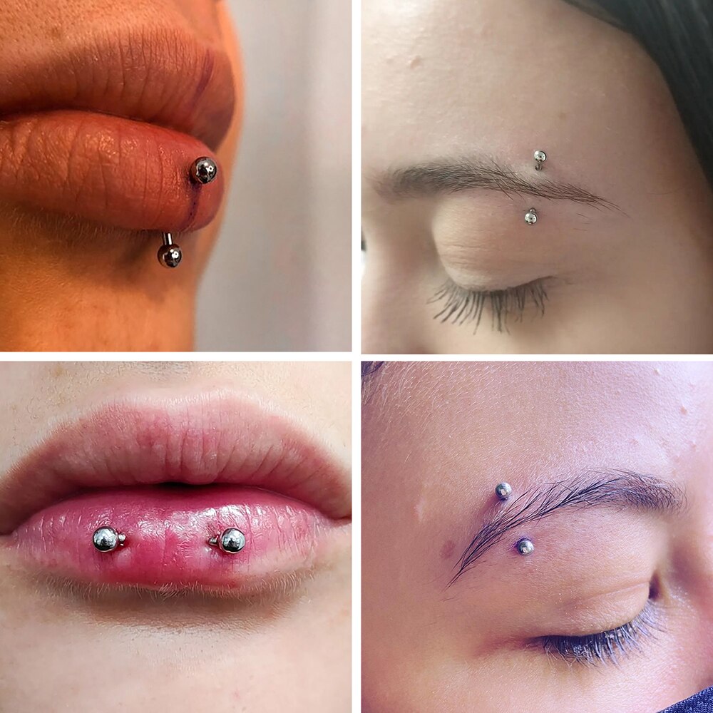 1 Buah Tindik Titanium Cincin  - Rook Curved Barbell ulasan dan harga