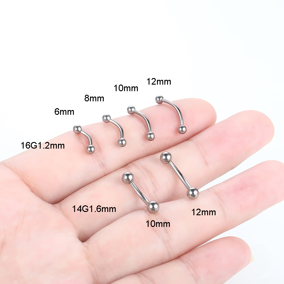 1 Buah Tindik Titanium Cincin  - Rook Curved Barbell ulasan dan harga