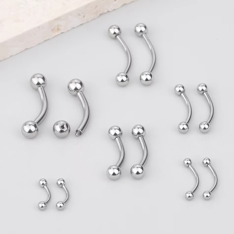 1 Buah Tindik Titanium Cincin  - Rook Curved Barbell ulasan dan harga