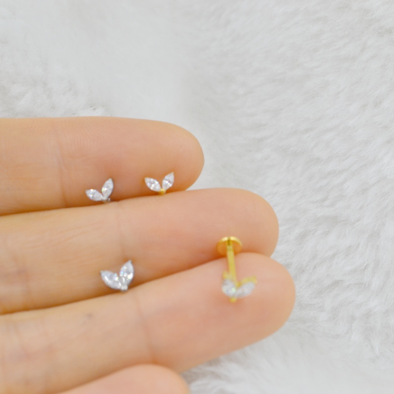 10 pcs Perhiasan Piercing Tita - Rook Curved Barbell ulasan dan harga