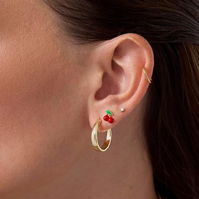 2 Buah Anting Tulang Rawan Kan - Tragus Flat Back ulasan dan harga