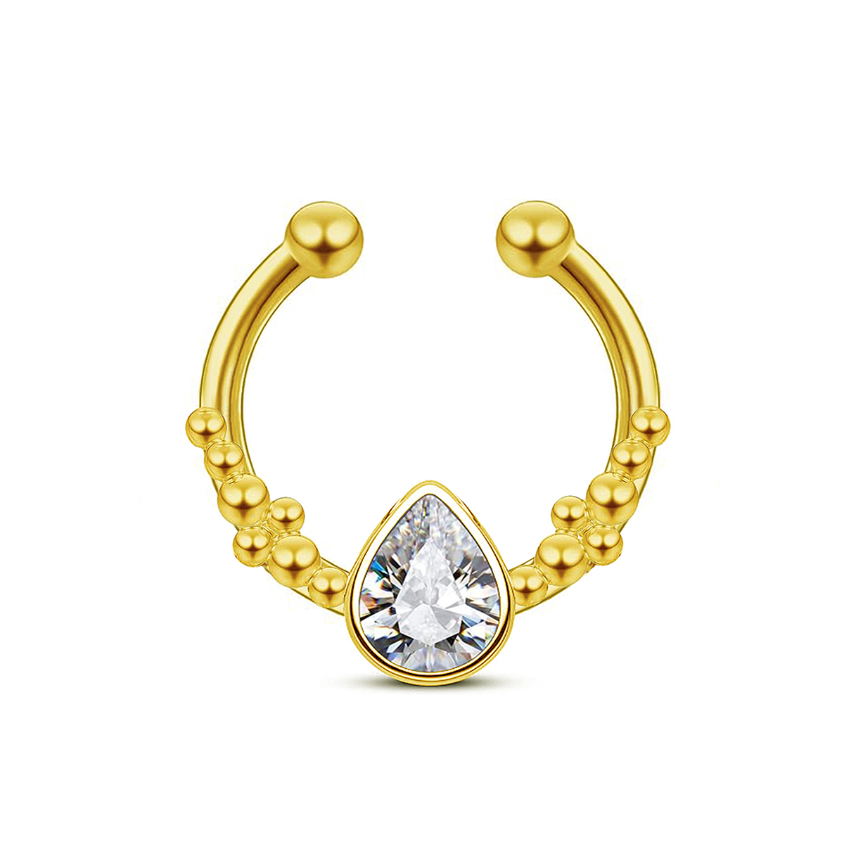 Cincin hidung palsu tetesan ai - Body Jewelry Nose Ring ulasan dan harga